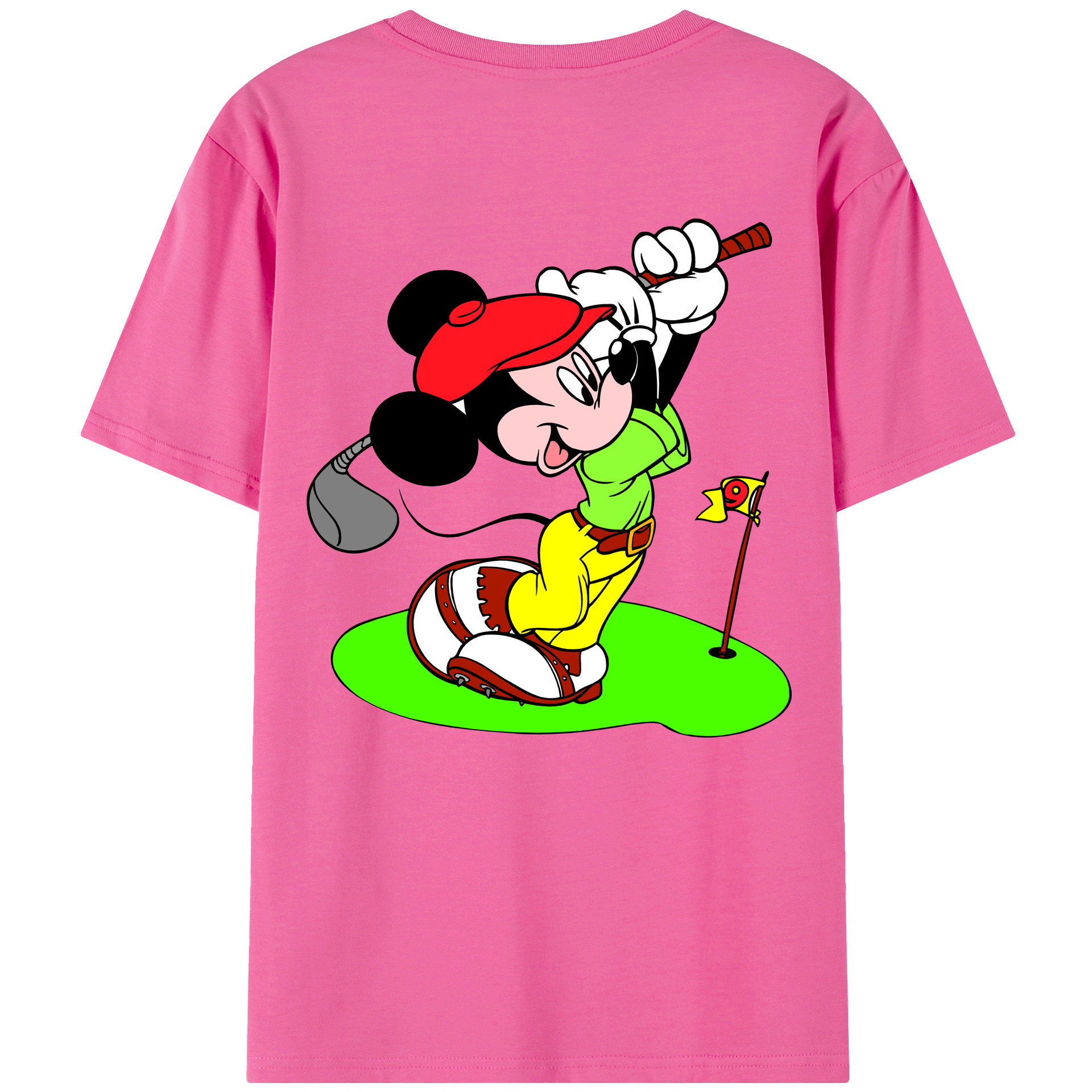 （画像用） ミッキーマウス Mickey Mouse レディース半袖Tシャツ(バックプリント)